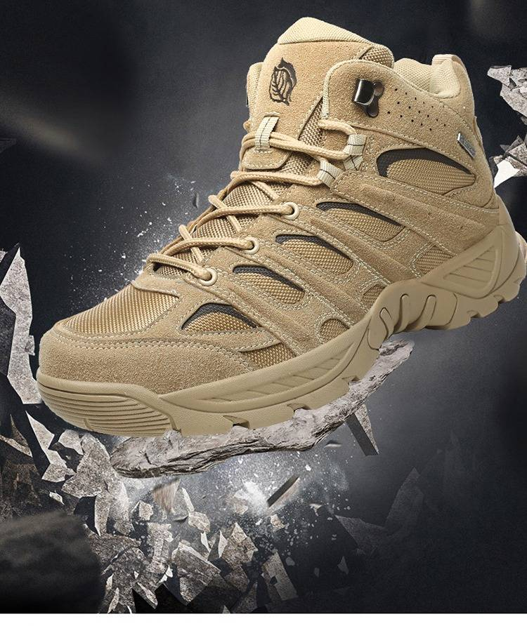 Bottes militaires tactiques pour hommes – Chaussures de randonnée légères et durables pour terrains extrêmes, entraînement et camping – Tailles 40 à 47. Chaussures grande taille_voghion.com