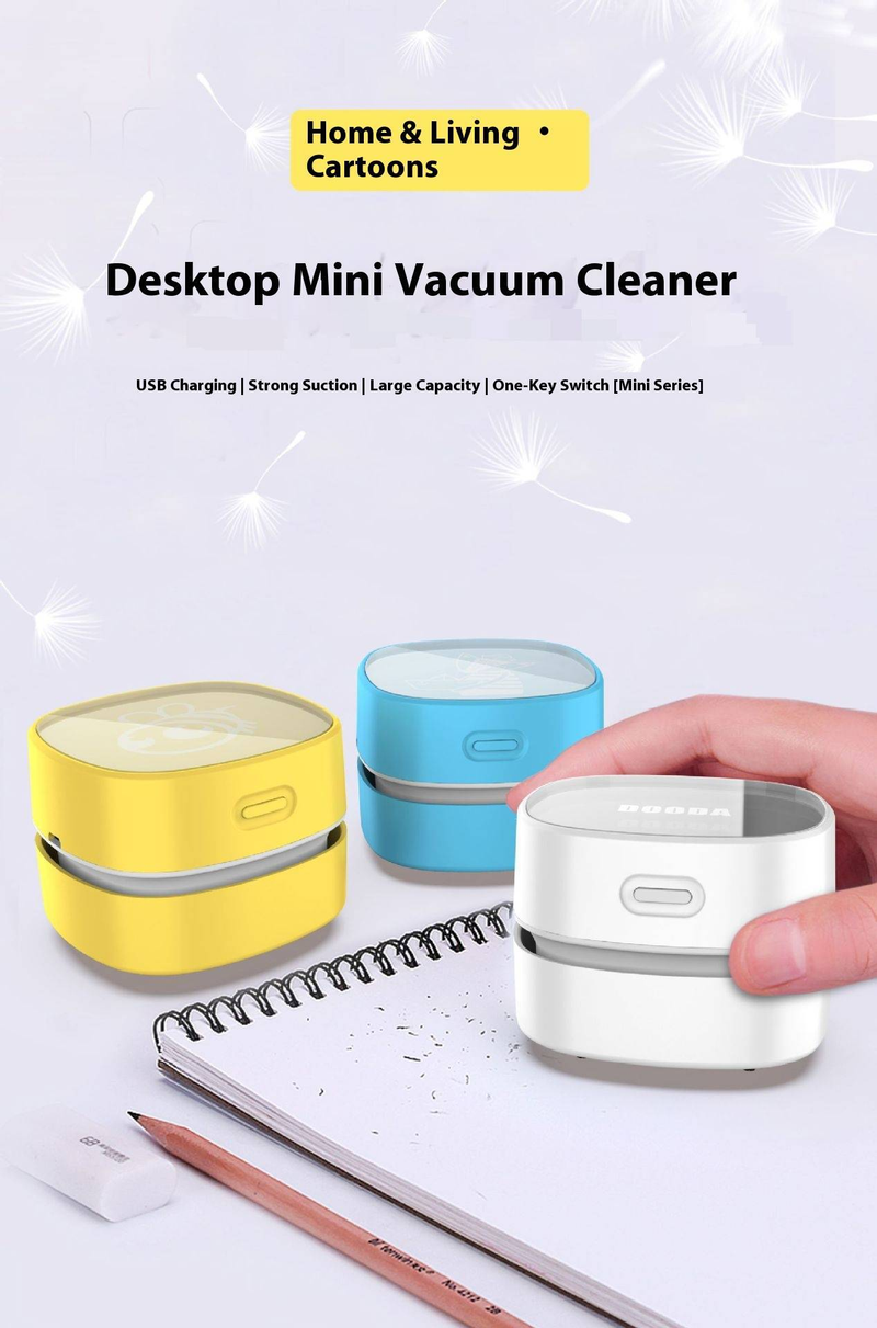 Mini Handheld Vacuum Cleaner – Portable USB Rechargeable Dust Cleaner For Keyboard, Pencil Shavings, Office & Home_voghion.com