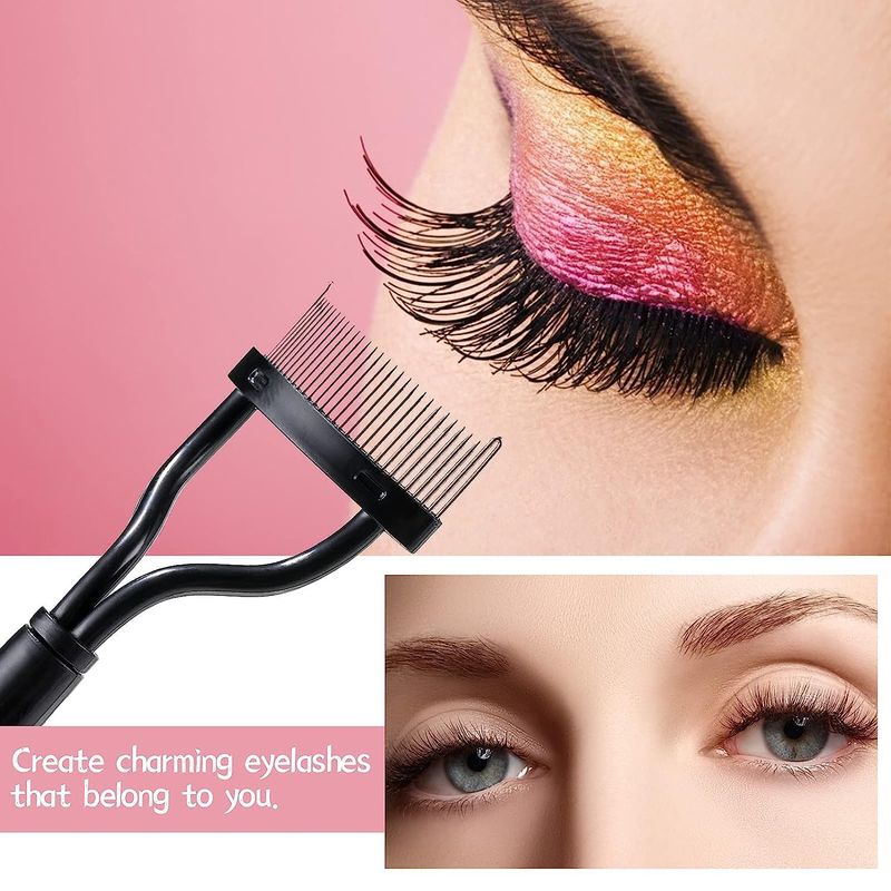 Makeupværktøjssæt Øjenvippebukker Øjenvippekam Øjenbrynskam Øjenbrynstrimningssaks Dameskønhedsværktøj Julegave_voghion.com