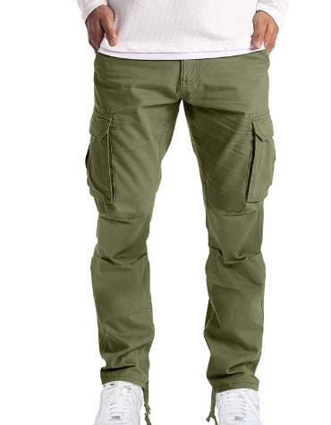 Premium Products Premium Products 2025 Spring/Summer New Men's Workwear With Folded Drawstring Multi Pocket Casual Pants_voghion.com