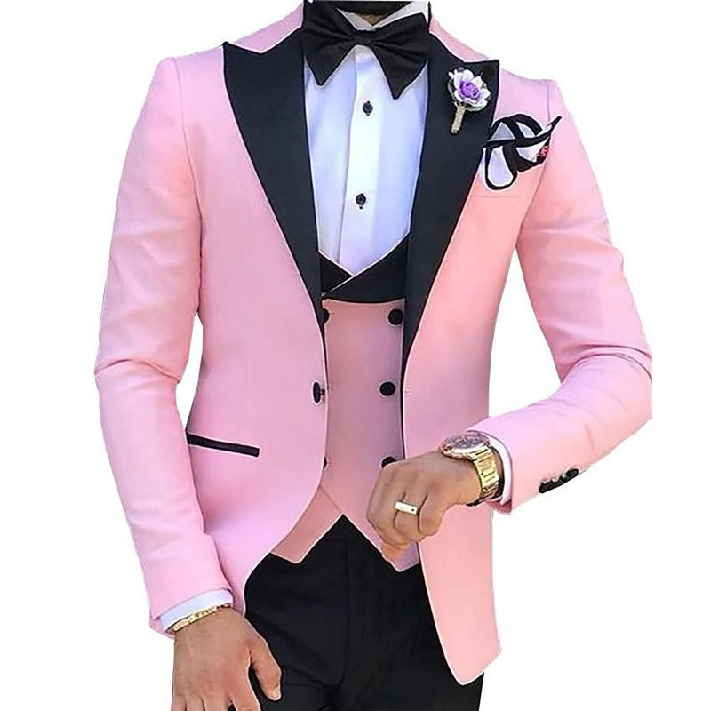 Nuevo 2024 traje de padrino de boda de tres piezas ajustado para hombre vestido de boda_voghion.com