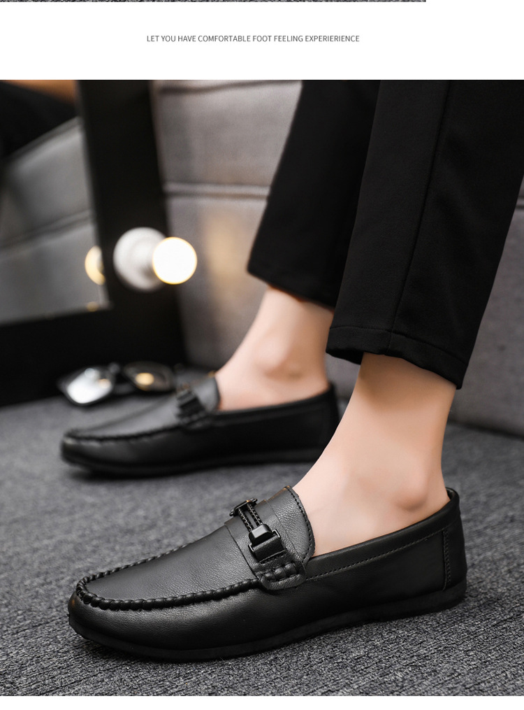 SHLIANG Herren Leder Halbschuhe Formelle Hochzeitsschuhe Weiche Bequeme Wasserdichte Autofahrerschuhe Slip-On Flats Mokassin Y0151_voghion.com