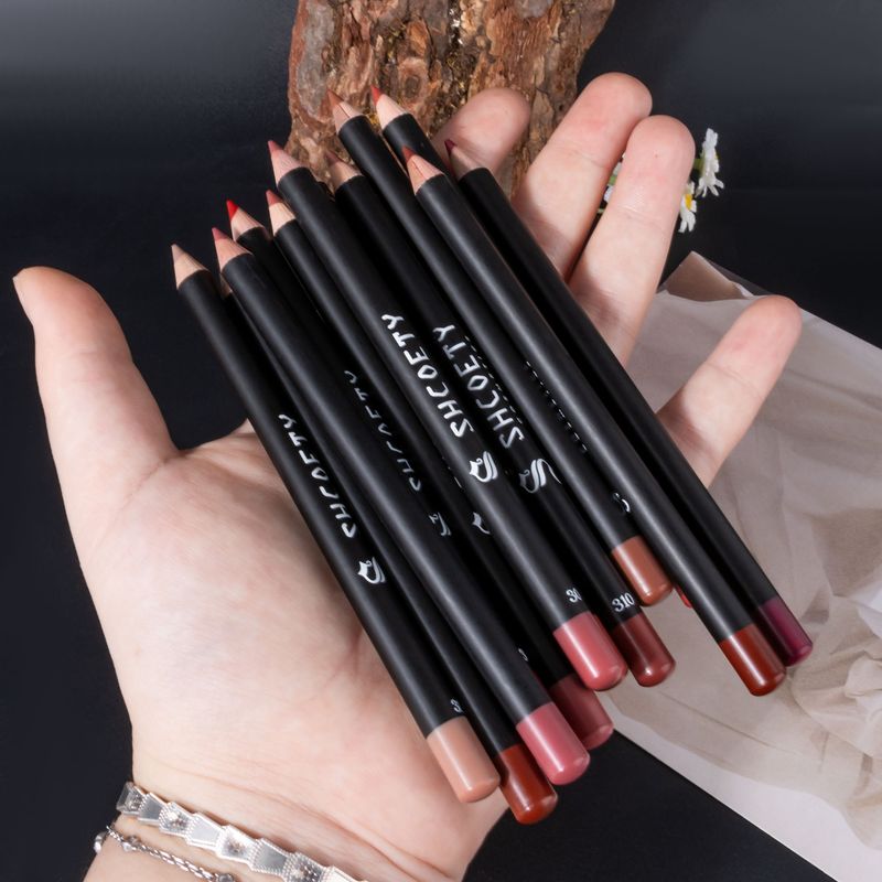 SHCOETY 12-Color Lip Liner Set - Nude Matte Lipsticks, Long-Lasting & Transfer-Proof Makeup_voghion.com
