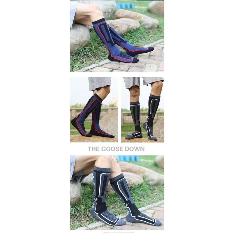 Chaussettes longues et épaisses pour sports de plein air, idéales pour absorber la transpiration et garder au chaud_voghion.com