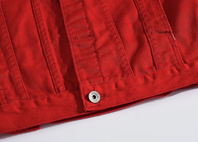 Chaqueta vaquera para hombre con agujeros rasgados, chaquetas vaqueras para hombre, blanco, negro, rojo, rosa, Tops informales, pantalones vaqueros para hombre y mujer, abrigo de diseñador_voghion.com