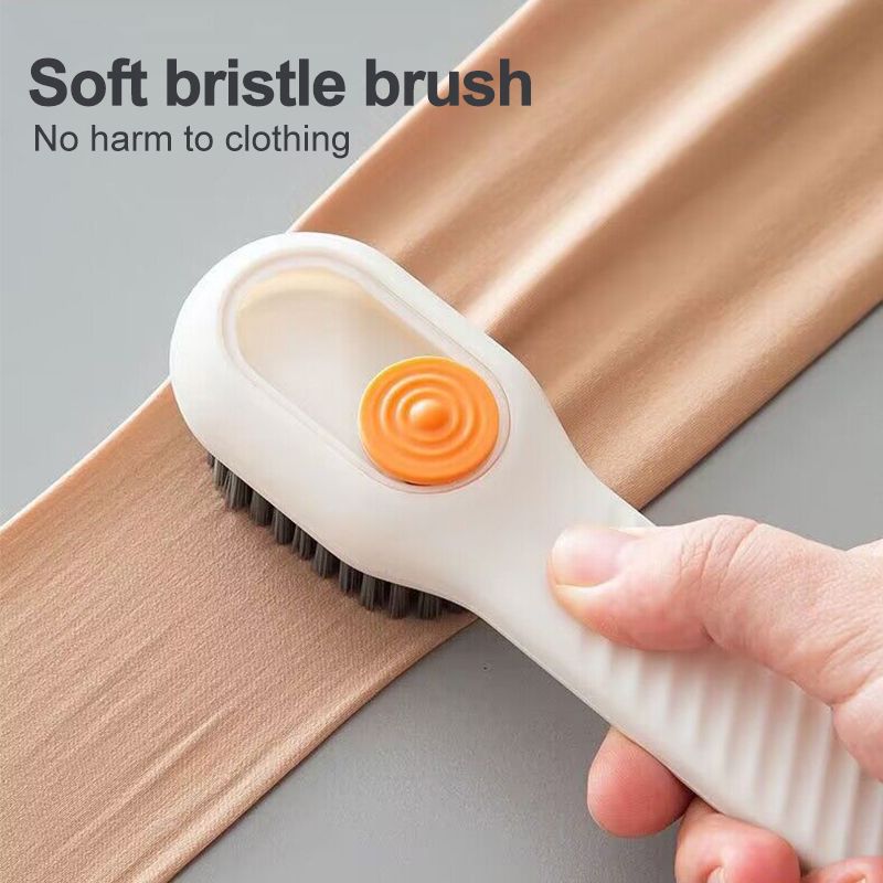1Pcs Multifunction Cleaning Shoe Brush Soft Automatic Liquid Shoe Brush Long Handle Clothes Soap Brush With Hook Clean Tool_voghion.com