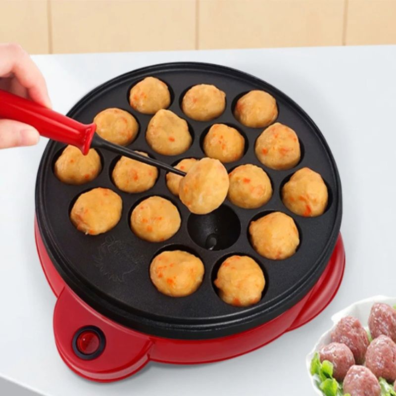220V Chibi Maruko Backmaschine, elektrischer Takoyaki-Maker für den Haushalt, Grillpfanne für Oktopusbällchen, professionelles Kochgeschirr_voghion.com