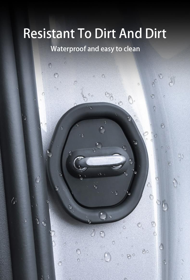 Hebilla de silicona para cerradura de puerta de coche, amortiguadora y silenciosa, anticolisión, cubierta protectora para Li LiXiang L9 L8 L7 L6_voghion.com