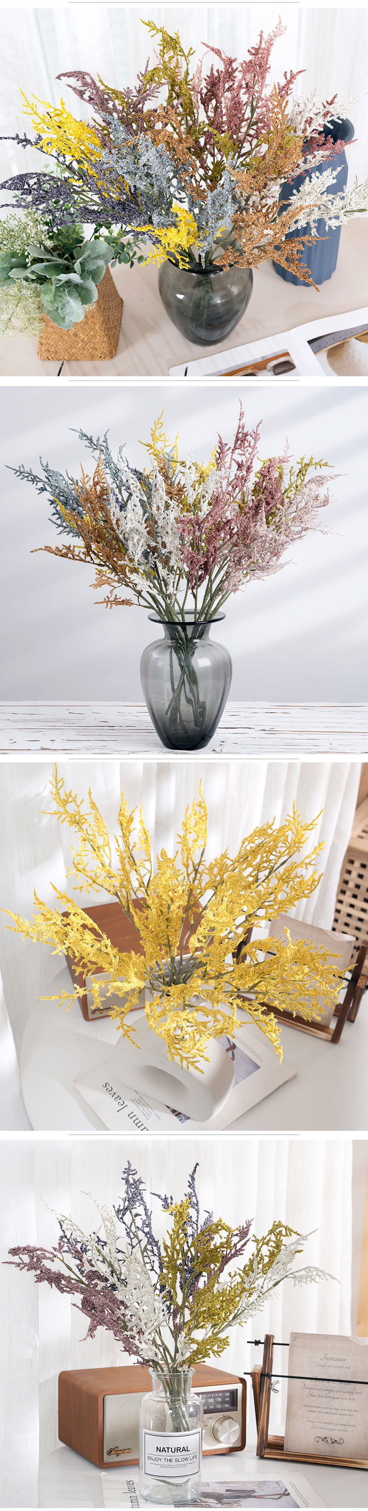 Rose muro amante erba con erba artificiale fiore produttore decorazione casa bouquet da sposa fiore artificiale INSMW66004_voghion.com