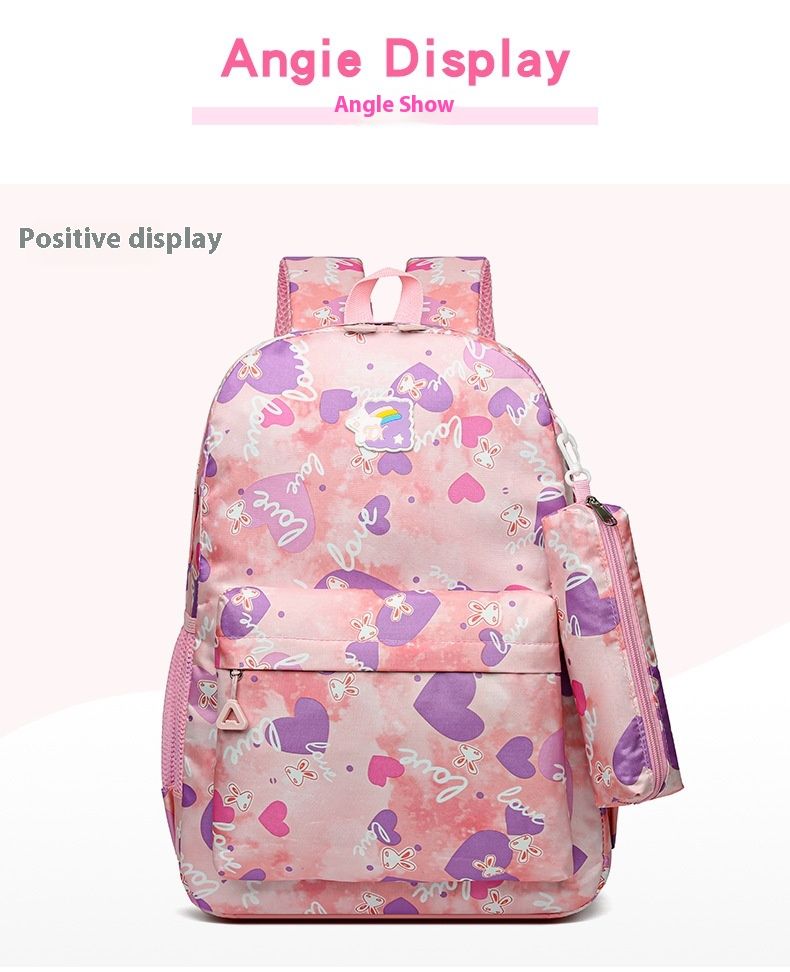 New Three Piece Backpack Sweet And Cute Casual Travel Backpack With Large Capacity For Primary And Secondary School Students_voghion.com