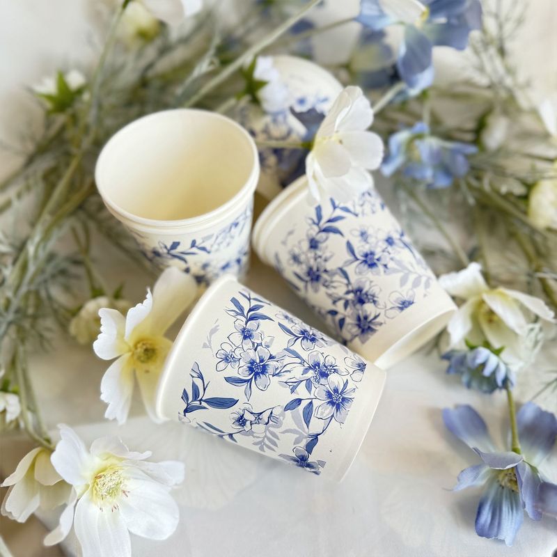 New Year Disposable Paper Chinese Style Thickened Household Commercial Wedding Water Supermarket Blue And White_voghion.com