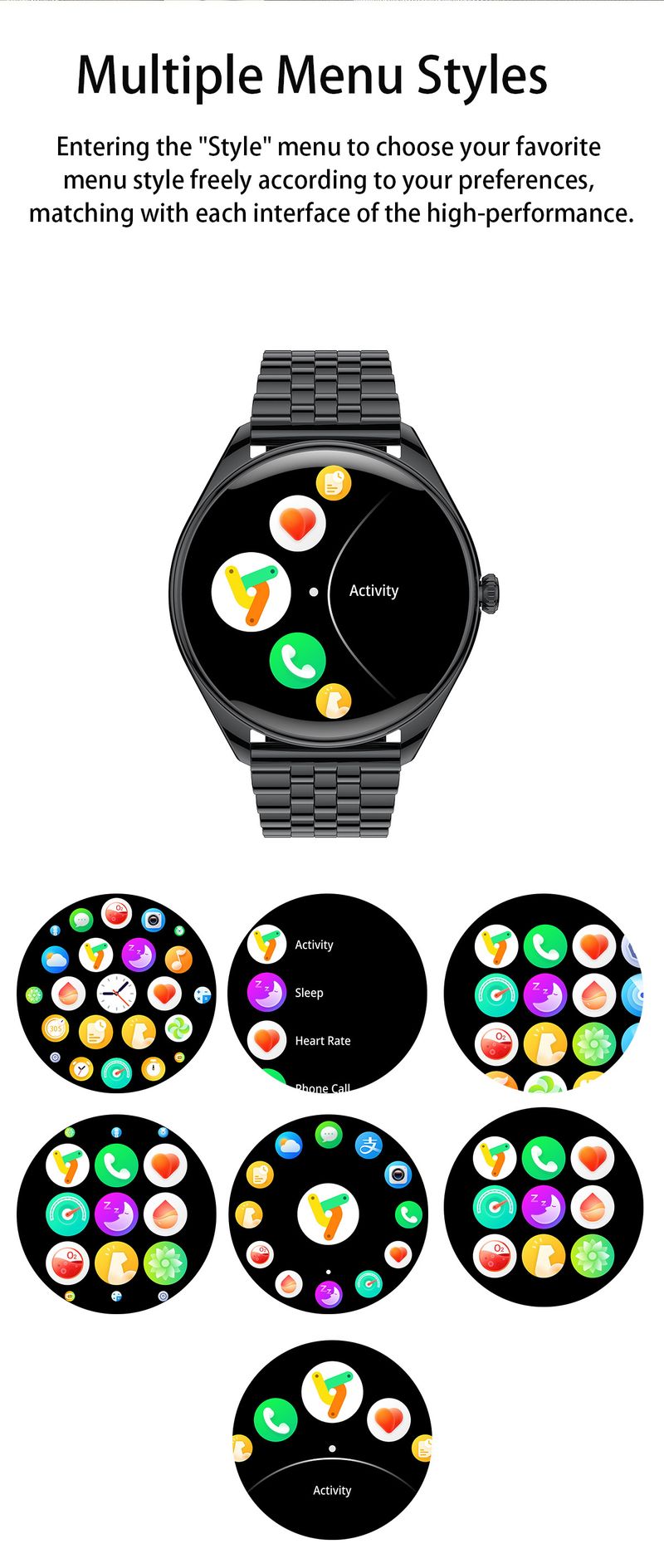 syct GM55 Smart Call Step Count Heart Rate Blood Pressure Health Monitoring Outdoor Sports Multifunctional Watch_voghion.com