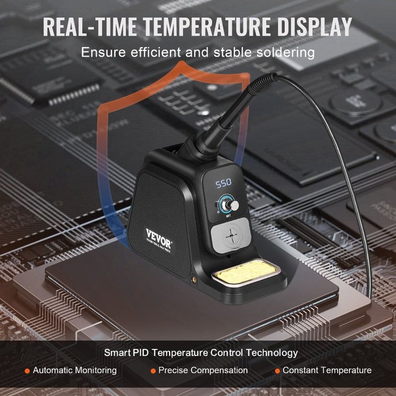 With Display 80W LED Helping Kit Soldering Station Iron Hands Station Soldering_voghion.com