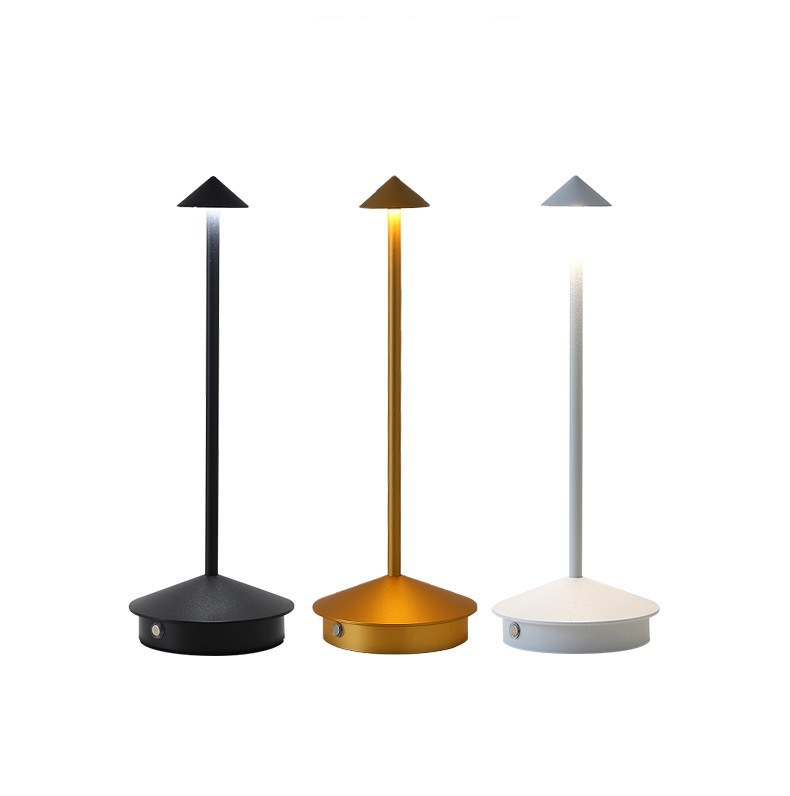 Lampada da scrivania a forma di freccia, a LED, con tre colori di temperatura, con dimmer e ricarica, a forma di fungo, per mobili e casa_voghion.com