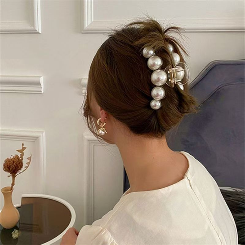 AWATYR Elegante Übertreibung Große Perlen Acryl Haarklammern Große Größe Make-Up Haar Styling Haarspangen Für Frauen Haar Zubehör_voghion.com
