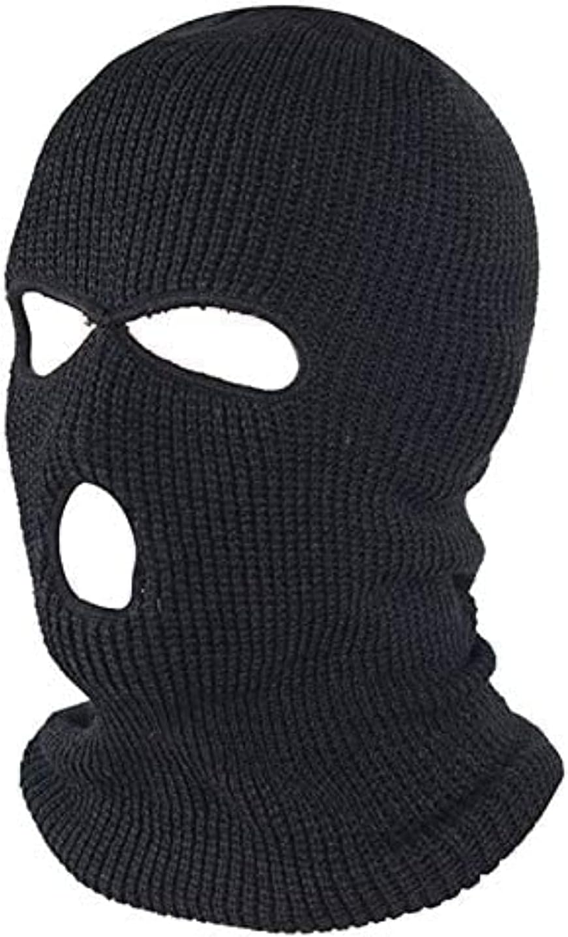 Maschera invernale a 3 fori in maglia, passamontagna caldo in maglia per adulti, maschera da sci con copertura integrale per sport all'aria aperta_voghion.com