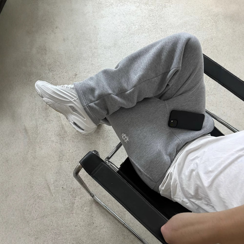 Men's Clothing Retro Y2k Street Trend Hip Hop Elastic Waist Zipper Loose Solid Color Sports Casual Pants_voghion.com