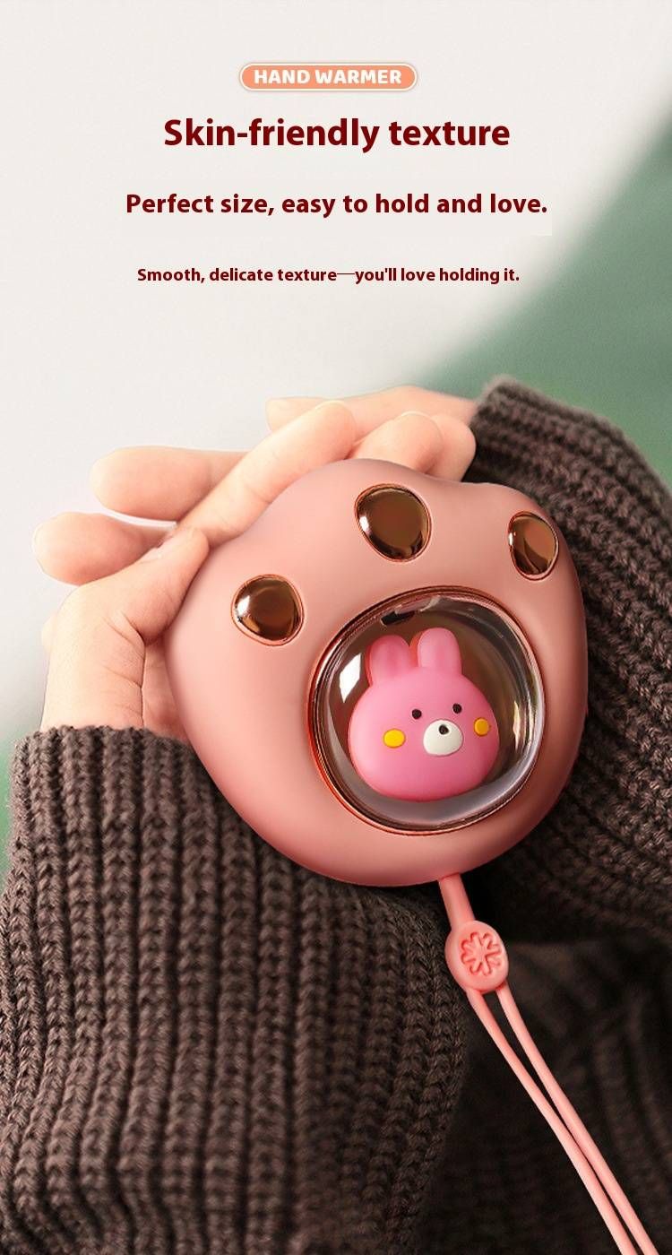USB-Handwärmer-Geschenkset mit Katzenpfotenmotiv – schnell aufheizender, tragbarer Handwärmer mit 3 Temperatureinstellungen, süßes Wintergeschenk für Frauen und Mädchen_voghion.com