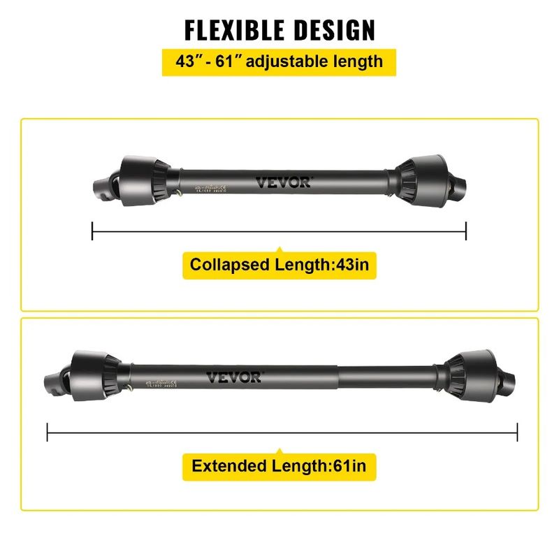 8 Shaft Shaft Shaft Ends 4 Driveline Spline PTO Shaft Brush 4361 Tractor 13 Series PTO Implement PTO Tractor 6 Drive Round PTO_voghion.com