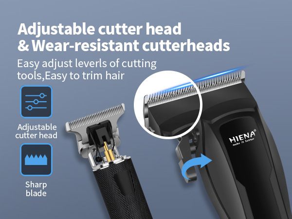Set tagliacapelli e rifinitore professionale 2 in 1: tagliacapelli elettrico ricaricabile senza fili per uomini e adulti (lame in acciaio inossidabile, motore silenzioso)_voghion.com