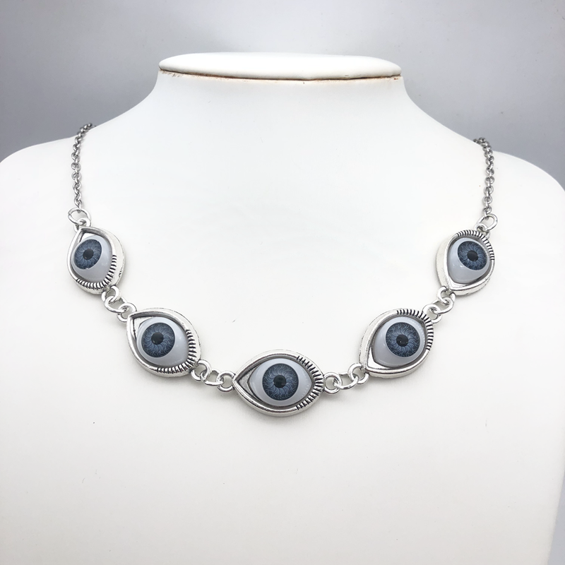 Heiße Verkäufe Goth Gothic Kpop Evil Eye Kette Für Mann Frauen Anhänger Halsband Halskette Neue Mode Schmuck Vintage Punk_voghion.com