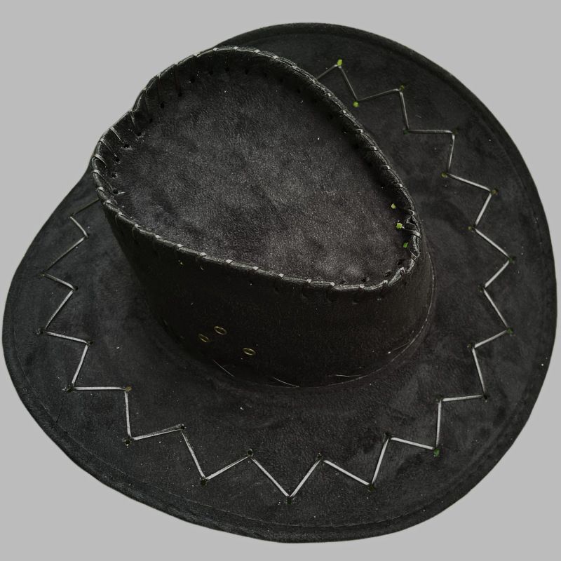 Western Cowboy Sommer Unisex Schutz Stil Ritter Breite Krempe Strand Sonnenhut Wildleder_voghion.com