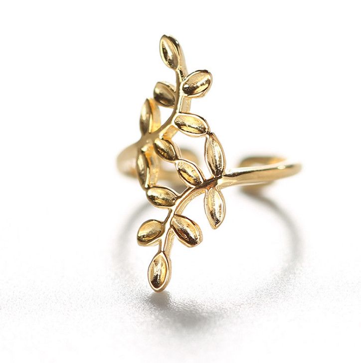 Orecchini a clip con foglia avvolgente in argento sterling 925 PE38_voghion.com