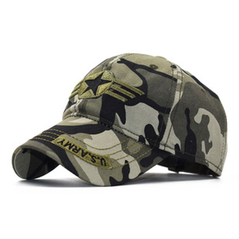 Cappellini da baseball unisex a righe mimetiche US MARINES piatti all'aperto_voghion.com