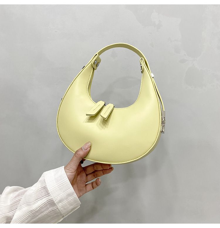 2024 Neue Handtasche im Nischendesign, modische bonbonfarbene Macaron-Trendy-One-Shoulder-Underarm-Knödeltasche, geeignet zum Einkaufen_voghion.com
