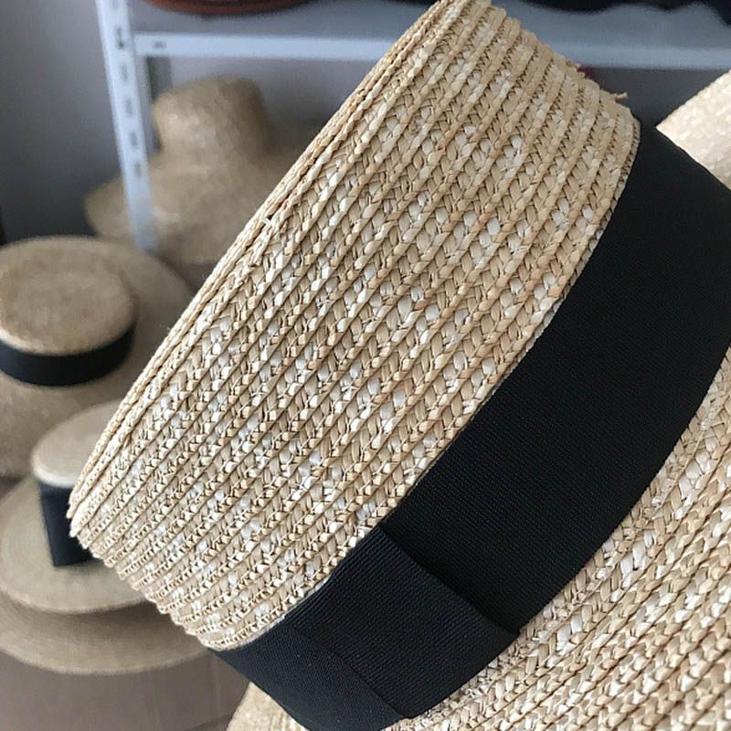 Fashion Fashion Classical Beach Ribbon Bowknot Boater Wide Brim Summer Sun Hats for Women Ladies Wheat Straw Cap Kentucky Derby Hat_voghion.com