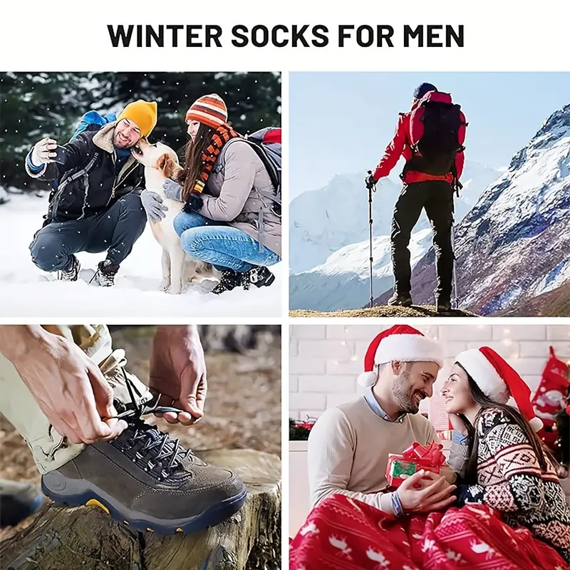 5 Puer Merinoswolle Männer, Super Déck Wandersocken fir kal Wieder_voghion.com