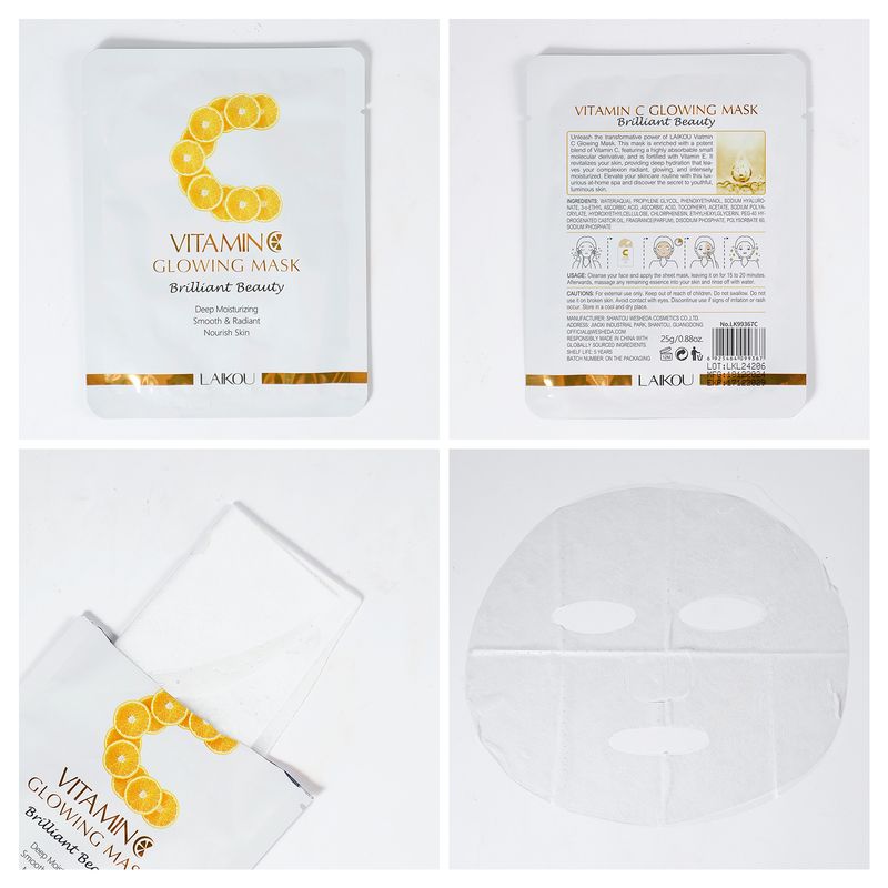 Bakımlar ve Maskeler Yeni Ürün Leco Vitamin C Gençleştirici Maske 25g Nemlendirici Nemlendirici Yama Maskesi İngilizce Paketleme_voghion.com