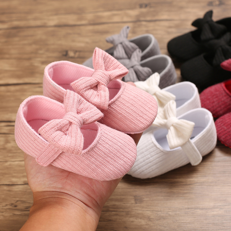 0-1 Joer aalt Puppelchersschong mat mëller Sohle gestrickte Puppelchersschong Joker Prinzessin_voghion.com