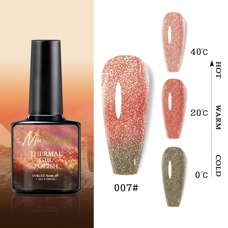 "3PCS"Temperature varying Aurora Broken diamond nail oil glue Opal Broken diamond glue canned glue Fairy color gradient nail_voghion.com
