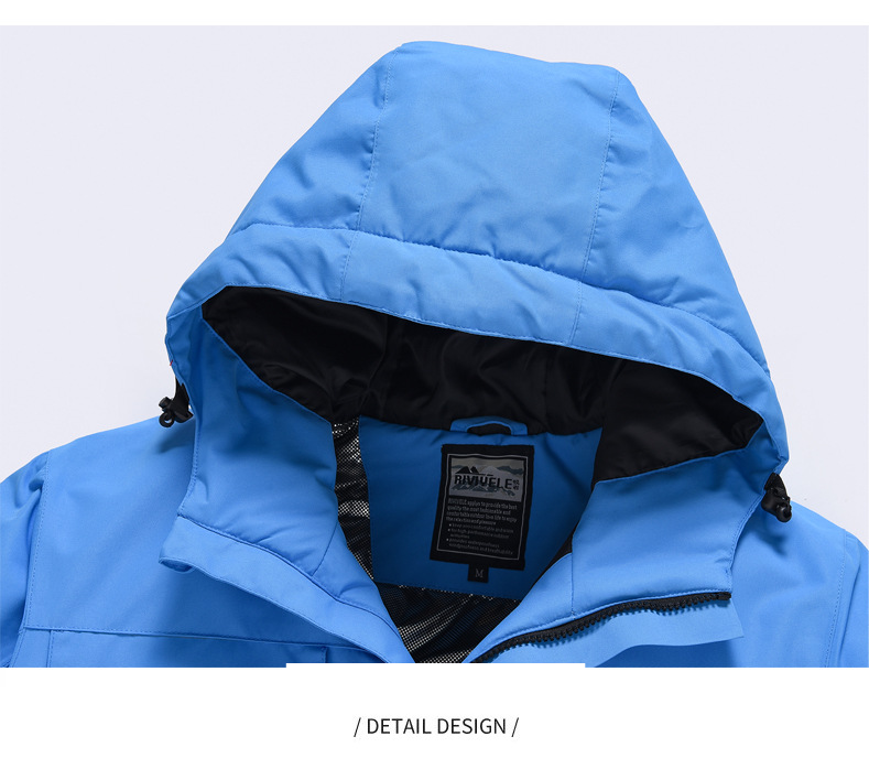 Trendy solid color ski suits, windproof, warm and cold proof, thickened single and double board skiing clothes and pants equipment, large size_voghion.com