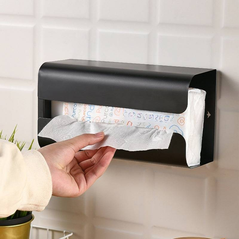 Porta fazzoletti magnetico da parete per la famiglia, dispenser di carta igienica per bagno, cucina, acciaio inossidabile antiruggine_voghion.com