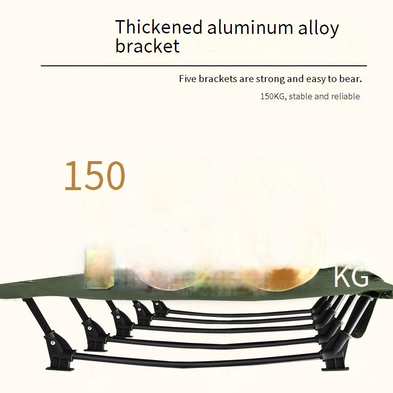 Lit de camping pliant d'extérieur, lit de camping portable en alliage d'aluminium, lit simple et élargi, lit de pause déjeuner pour une personne_voghion.com