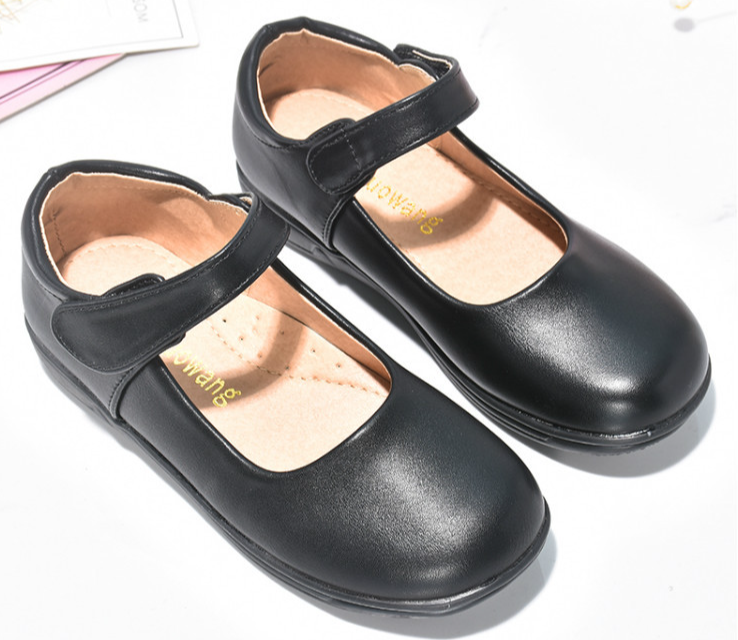 Kinder Schwarze Lederschuhe Mädchen Performance Schuhe Schulabschlussfeier Gruppenfoto Studenten Abendschuhe Weiche Sohle Prinzessin Schuhe_voghion.com