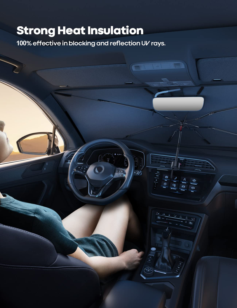 Car Windshield Sunshade - Foldable Car Windshield Sunshade, Anti-UV Coating, Heat Insulation Protection For Front Window, Suitable For Car, Sedan, SUV Windshield_voghion.com