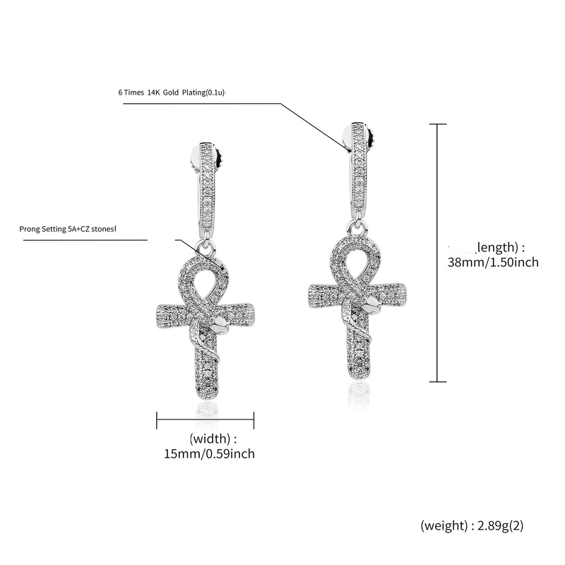 Ohrringe Ohrringe ohne Piercing, Hip Hop Ohrringe für Männer und Frauen, personalisierte einfache Schlangendiamant-Ohrringe_voghion.com