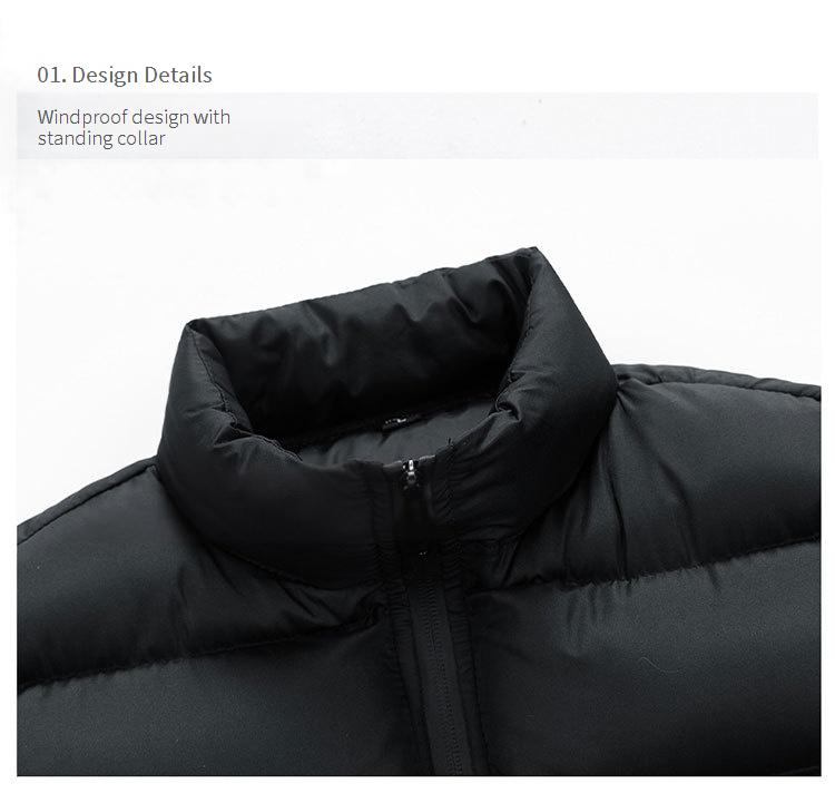 Unisex-Winterweste mit dicker Polsterung, Stehkragen, lockerer Passform für Männer und Frauen – leichte, warme Schichtung für Freizeit und Arbeit_voghion.com
