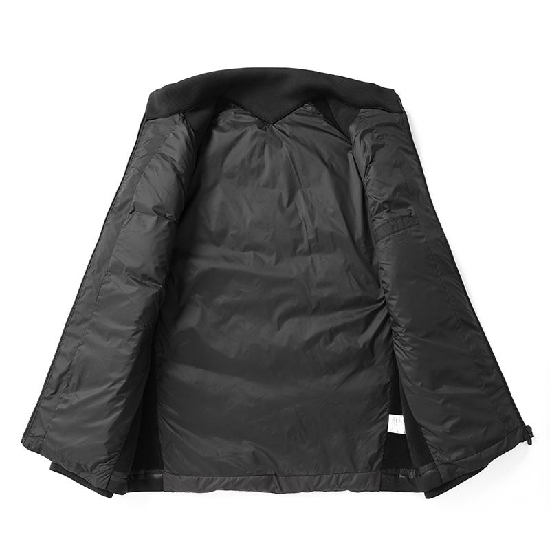 Chaqueta ligera híbrida de plumón para hombre: abrigo acolchado impermeable de estilo informal con plumas de pato blancas de 600 FP (estilo inspirado en Anxin)_voghion.com