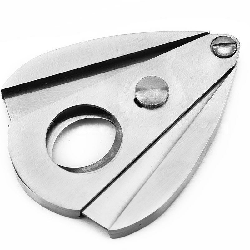 Stainless Steel Cigar Cutter Double Blade Portable Metal Cigar Scissors Guillotine With Gift Box Set, Durable Cigar Accessories For Men_voghion.com