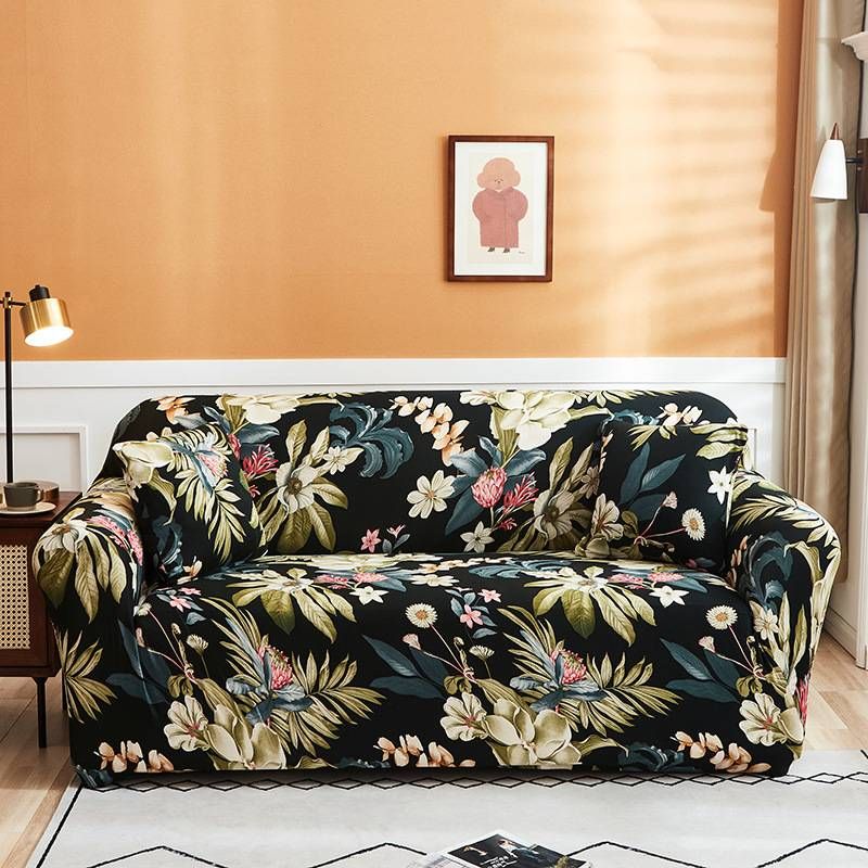 Stretch-Sofabezug, vollelastisch, universelle Passform – rutschfester Sofaschutz mit Blumenmuster, passend für Einzel-/Doppel-/Drei-/Viersitzer-Sofas_voghion.com