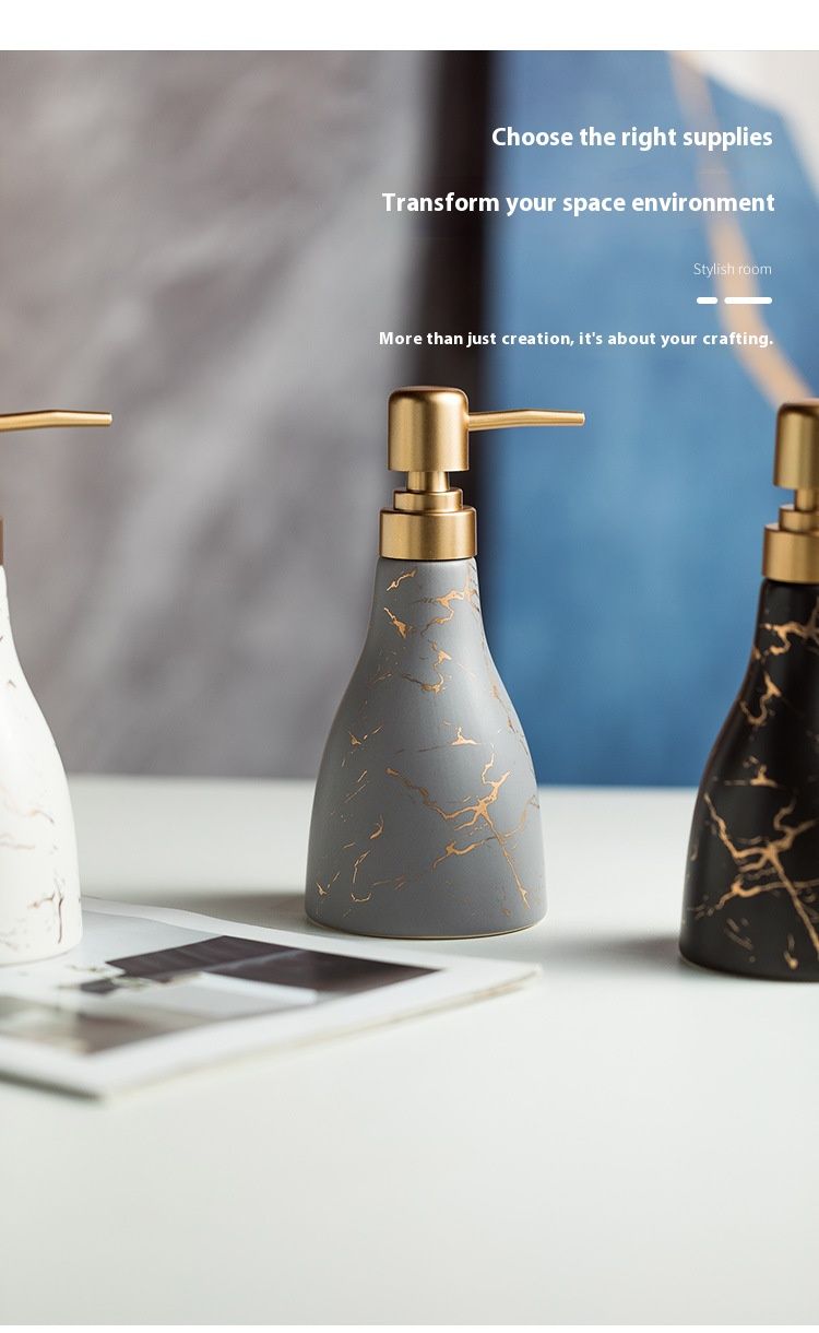 340ml Ceramic Dispenser Bottle – Stylish Foam Pump For Soap, Lotion & Shampoo (Zebra/Leopard/Polka Dot Patterns)_voghion.com