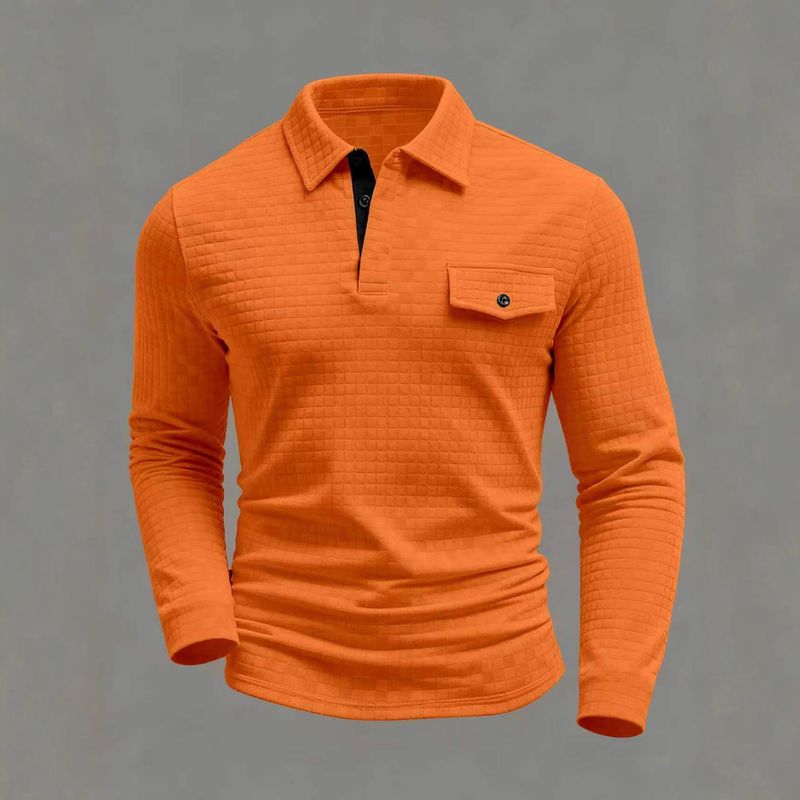 Polo a quadri traspirante – Top casual con bottoni e taschino sul petto (vestibilità comoda per lavoro e weekend)_voghion.com