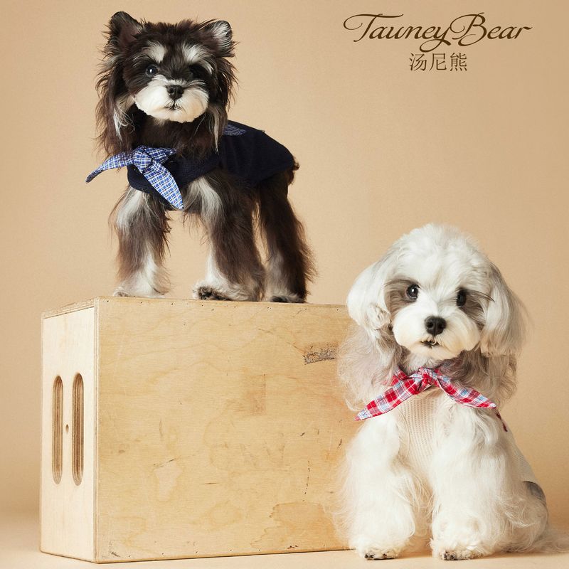 Tony Bear Dog Spring Summer Navy Collar Sleeveless Vest Teddy Schnauzer Bichon Yorkie Dachshund Clothes_voghion.com