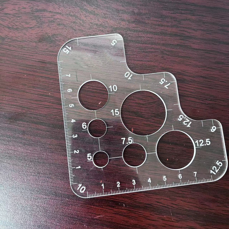 1Pcs Rounded Ruler Acrylic Fit Handmade Leather Goods Positioning Ruler Rule Diy Bag Auxiliary Fit Tool_voghion.com