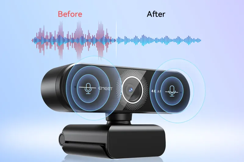 4K Webcam 1440P 2K Web 1080P EMEET C60E Autofocus USB Computer Camera For Live Streaming/ Video Call/ Conference_voghion.com