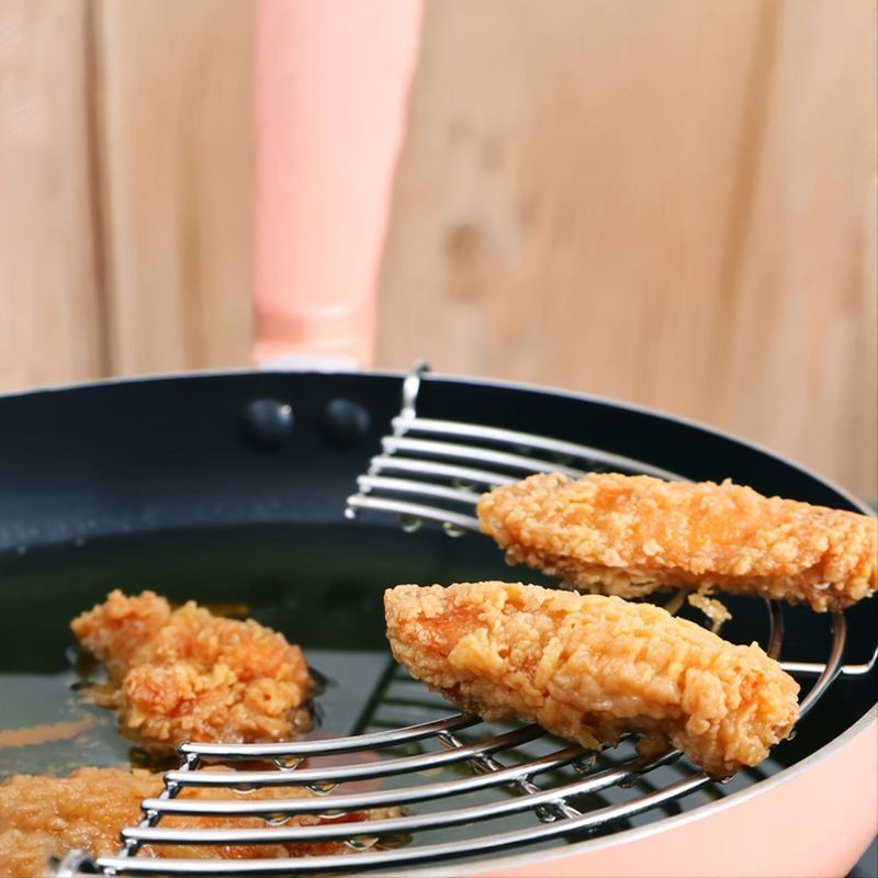 Griglia di raffreddamento semicircolare in acciaio inox per utensili in acciaio; Griglia da cucina per alimenti 1 pezzo; Frittura_voghion.com